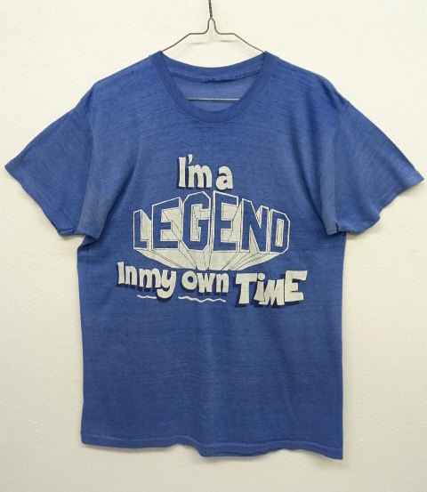 画像: 80'S UNKNOWN 綿ポリ プリント Tシャツ ブルー (VINTAGE) 「T-Shirt」 入荷しました。