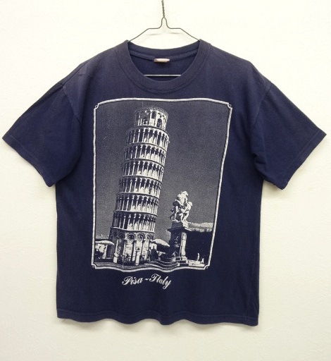 画像: UNKNOWN ピサの斜塔 Tシャツ ネイビー (VINTAGE) 「T-Shirt」 入荷しました。