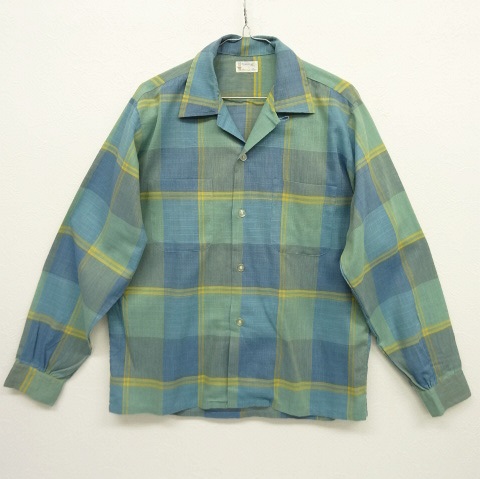画像: 60'S TOWNCRAFT オープンカラーシャツ チェック (VINTAGE) 「L/S Shirt」 入荷しました。