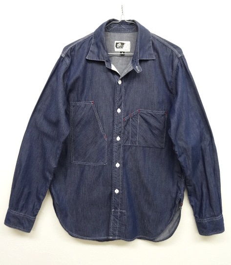 画像: Engineered Garments マチ付き デニム ワークシャツ USA製 (USED) 「L/S Shirt」 入荷しました。