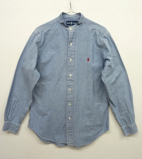 画像: 90'S RALPH LAUREN シャンブレー バンドカラーシャツ (VINTAGE) 「L/S Shirt」 入荷しました。