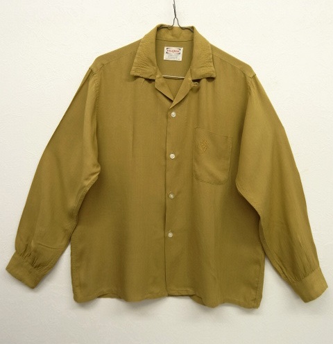画像: 60'S PILGRIM レーヨン オープンカラーシャツ USA製 (VINTAGE) 「L/S Shirt」 入荷しました。