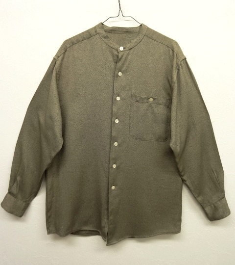 画像: UNKNOWN 猫目ボタン バンドカラーシャツ ソルト＆ペッパー (VINTAGE) 「L/S Shirt」 入荷しました。