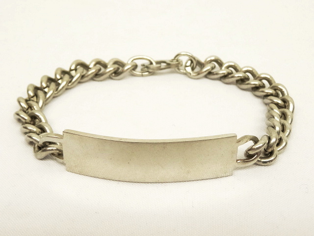 画像: IDプレート チェーンブレスレット シルバー (VINTAGE) 「Accessorie」 入荷しました。