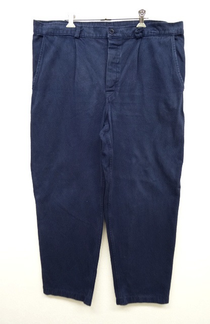 画像: ユーロ ワーク プリーツ入り ワークパンツ ダークブルー (VINTAGE) 「Bottoms」 入荷しました。