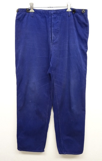 画像: ユーロ ワーク サスペンダーボタン付き ワークパンツ ブルー (VINTAGE) 「Bottoms」 入荷しました。