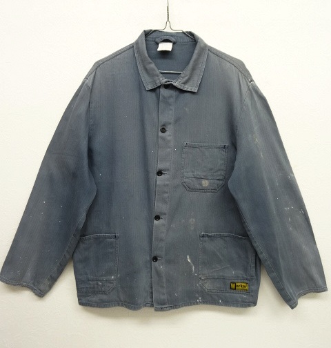 画像: ユーロ ワーク HBT カバーオール ジャケット ブルー (VINTAGE) 「Jacket」 入荷しました。