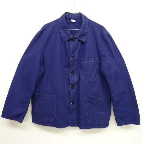 画像: ユーロ ワーク HBT カバーオール ジャケット ブルー (VINTAGE) 「Jacket」 入荷しました。