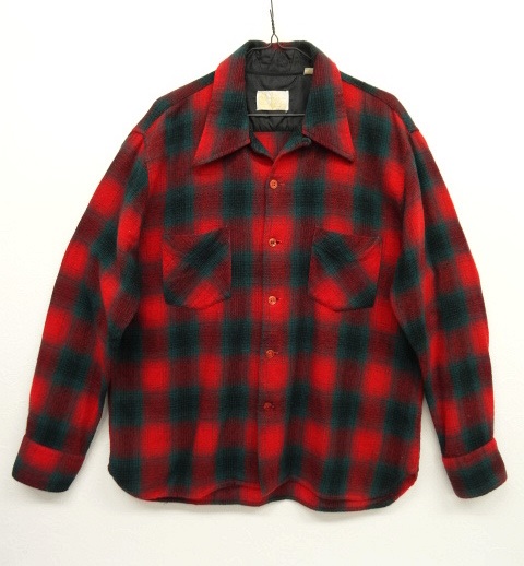 画像: 70'S SEARS "KINGS ROAD" オープンカラー ウールシャツ オンブレチェック (VINTAGE) 「L/S Shirt」 入荷しました。
