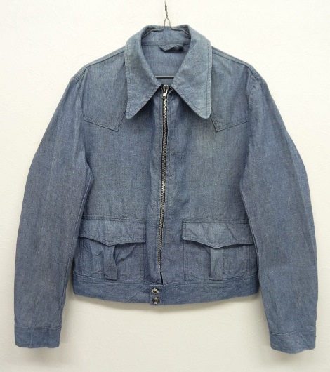 画像: 70'S フレンチワーク USA製シャンブレー使用 ジップジャケット (VINTAGE) 「Jacket」 入荷しました。