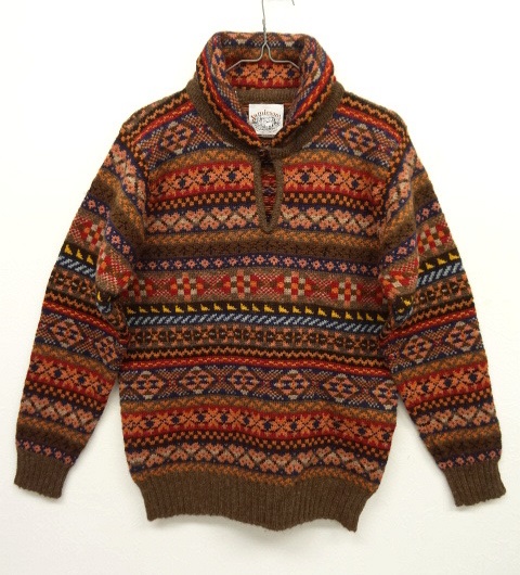 画像: JAMIESON'S ショールカラーニット フェアアイル柄 スコットランド製 (NEW) 「Knit」 入荷しました。