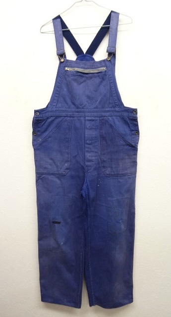 画像: ユーロ ワーク HBT オーバーオール ブルー (VINTAGE) 「Bottoms」 入荷しました。