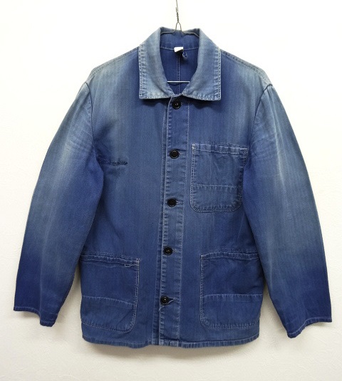 画像: ユーロ ワーク HBT カバーオール ジャケット ブルー (VINTAGE) 「Jacket」 入荷しました。
