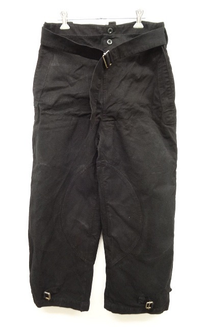 画像: 50'S フランス軍 モーターサイクル オーバーパンツ 後染めBLACK (DEADSTOCK) 「Bottoms」 入荷しました。