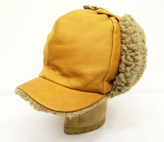 画像: UNKNOWN エルクレザー ボア入り フライトキャップ (USED) 「Cap」 入荷しました。