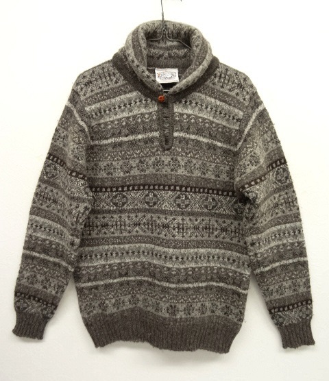 画像: JAMIESON'S ショールカラーニット フェアアイル柄 スコットランド製 (USED) 「Knit」 入荷しました。