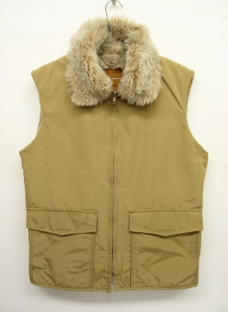 画像: 70'S WOOLRICH フェイクファー入り ウルフベスト TAN (VINTAGE) 「No Sleeve」 入荷しました。
