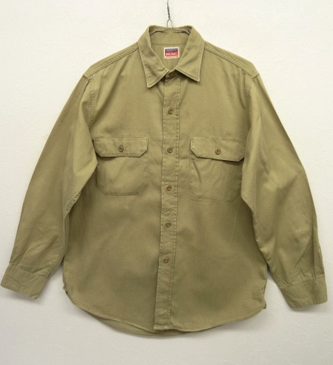 画像: 50'S PENNEY'S BIG MAC マチ付き チノ ワークシャツ BEIGE (VINTAGE) 「L/S Shirt」 入荷しました。