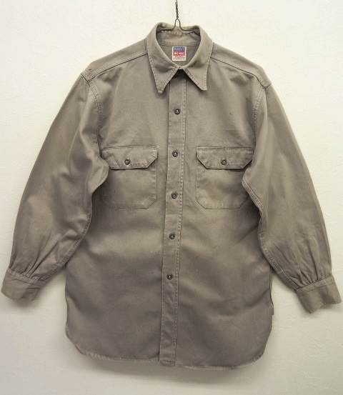 画像: 50'S PENNEY'S BIG MAC マチ付き ARMY TWILL ワークシャツ GREY (VINTAGE) 「L/S Shirt」 入荷しました。