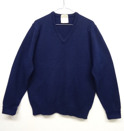 画像: 80'S L.L.Bean ラムウール Vネック ニット イングランド製 (VINTAGE) 「Knit」 入荷しました。