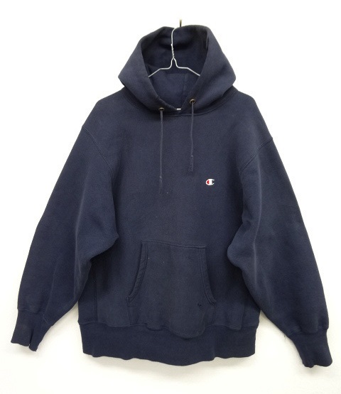 画像: 90'S CHAMPION 刺繍タグ 無地 リバースウィーブ パーカー USA製 (VINTAGE) 「Parka」 入荷しました。
