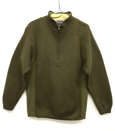 画像: 00'S PATAGONIA ウール/ナイロン ハーフジップニット OLIVE (USED) 「Knit」 入荷しました。