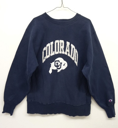 画像: 90'S CHAMPION 刺繍タグ リバースウィーブ NAVY USA製 (VINTAGE) 「Sweat Shirt」 入荷しました。