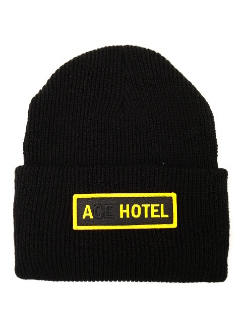 画像: ACE HOTEL ボックスロゴ ワッチキャップ BLACK USA製 (NEW) 「Cap」 入荷しました。