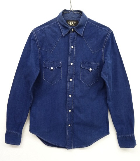 画像: RRL トップコンチョボタン ウエスタンシャツ INDIGO (USED) 「L/S Shirt」 入荷しました。