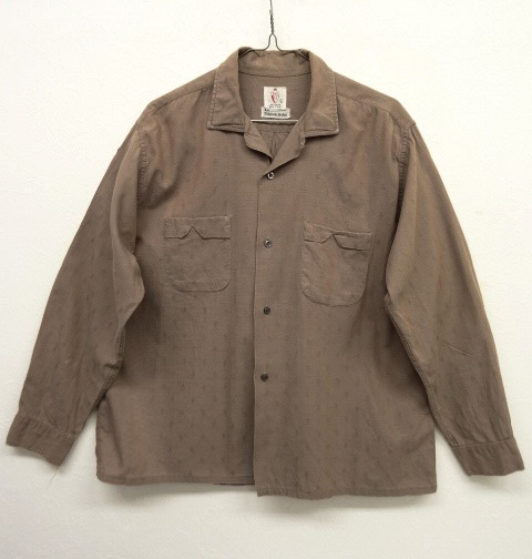 画像: 60'S BVD オープンカラー 耳付き コットンシャツ ジャガード (VINTAGE) 「L/S Shirt」 入荷しました。
