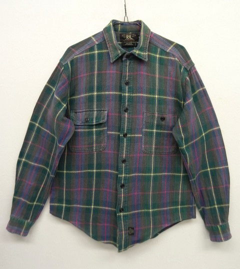 画像: 90'S RRL 初期 三ツ星タグ ヘビーフランネル 長袖シャツ (VINTAGE) 「L/S Shirt」 入荷しました。