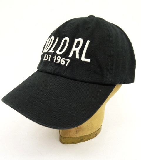 画像: RALPH LAUREN ロゴ刺繍 ベースボールキャップ BLACK (NEW) 「Cap」 入荷しました。