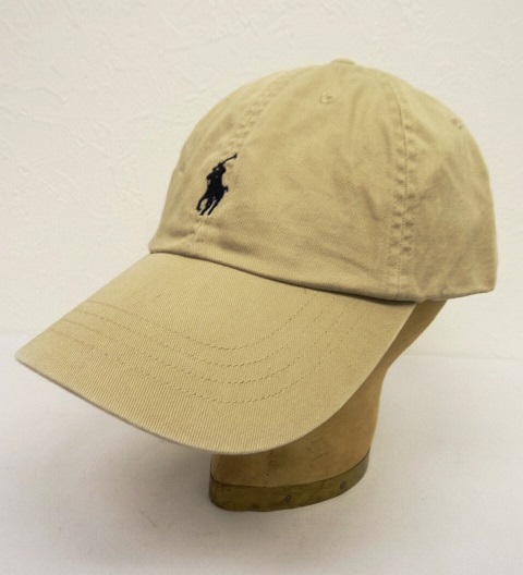 画像: RALPH LAUREN ロゴ刺繍 ベースボールキャップ BEIGE (NEW) 「Cap」 入荷しました。