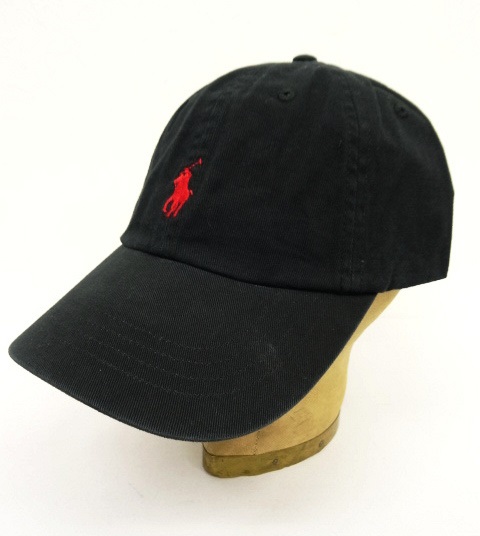 画像: RALPH LAUREN ロゴ刺繍 ベースボールキャップ BLACK (NEW) 「Cap」 入荷しました。