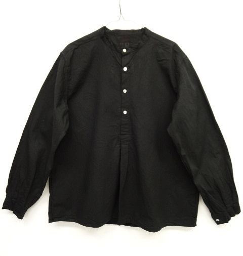 画像: for NINA シェルボタン プルオーバー グランパシャツ BLACK (NEW) 「L/S Shirt」 入荷しました。