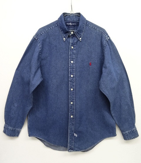 画像: 90'S RALPH LAUREN デニムシャツ INDIGO (VINTAGE) 「L/S Shirt」 入荷しました。