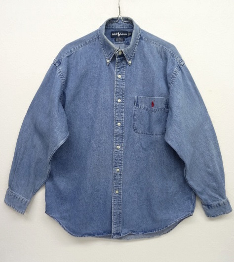 画像: 90'S RALPH LAUREN デニムシャツ LT INDIGO (VINTAGE) 「L/S Shirt」 入荷しました。