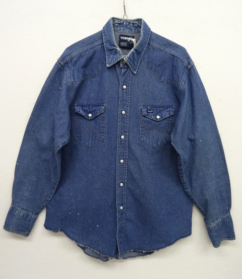 画像: 80'S WRANGLER 27MW 長袖 デニムシャツ ブルー USA製 (VINTAGE) 「L/S Shirt」 入荷しました。