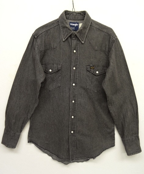画像: 80'S WRANGLER 27MW 長袖 デニムシャツ ブラック USA製 (VINTAGE) 「L/S Shirt」 入荷しました。