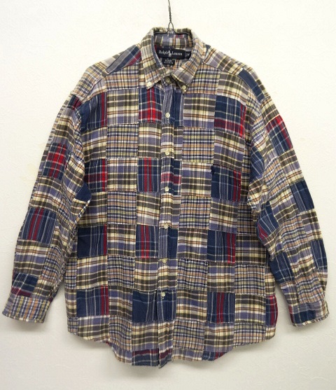 画像: 90'S RALPH LAUREN マドラスチェック パッチワーク BDシャツ (VINTAGE) 「L/S Shirt」 入荷しました。