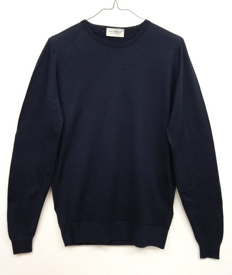 画像: JOHN SMEDLEY ウール ニット NAVY イングランド製 (USED) 「Knit」 入荷しました。