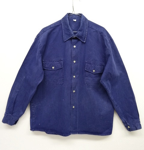 画像: ユーロ ワーク デニム ボックスシャツ ブルー (VINTAGE) 「L/S Shirt」 入荷しました。