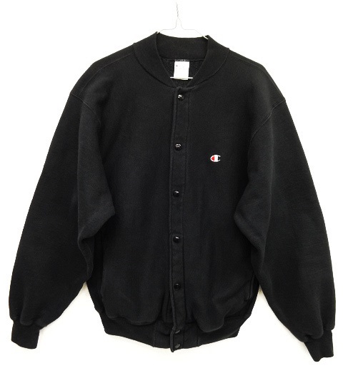 画像: 90'S CHAMPION 刺繍タグ リバースウィーブ スナップボタン カーディガン ブラック USA製 (VINTAGE) 「Sweat Shirt」 入荷しました。