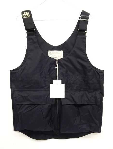 画像: ink "ROYAL OVER VEST" ロイヤルネイビーポリスジャケット 解体＆再構築 オーバーベスト (NEW) 「No Sleeve」 入荷しました。