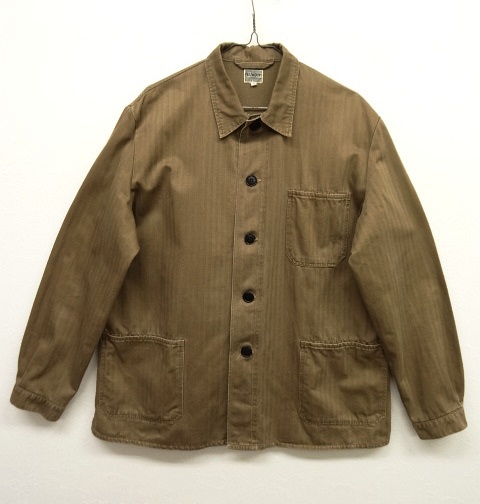 画像: ユーロ ワーク HBT ワーク カバーオール カーキ (VINTAGE) 「Jacket」 入荷しました。