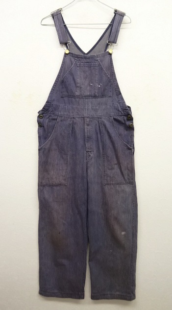 画像: ユーロ ワーク デニム オーバーオール ナス紺 (VINTAGE) 「Bottoms」 入荷しました。