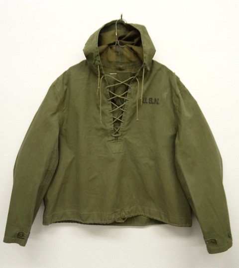 画像: 40'S アメリカ軍 US NAVY レースアップ レインパーカー (VINTAGE) 「Jacket」 入荷しました。