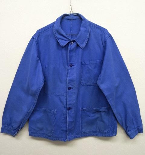 画像: ユーロ ワーク カバーオール ワークジャケット ブルー (VINTAGE) 「Jacket」 入荷しました。