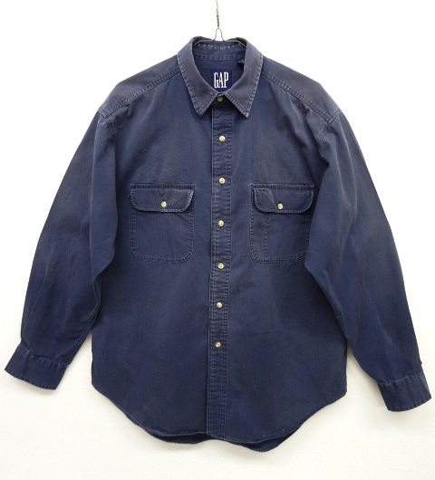画像: 90'S GAP オールドタグ ワークシャツ NAVY (VINTAGE) 「L/S Shirt」 入荷しました。
