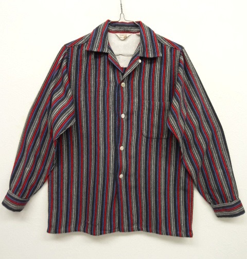 画像: 50'S ALDENS 長袖 オープンカラーシャツ ストライプ柄 (VINTAGE) 「L/S Shirt」 入荷しました。